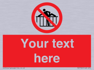 Custom prohibition do not cross barrier